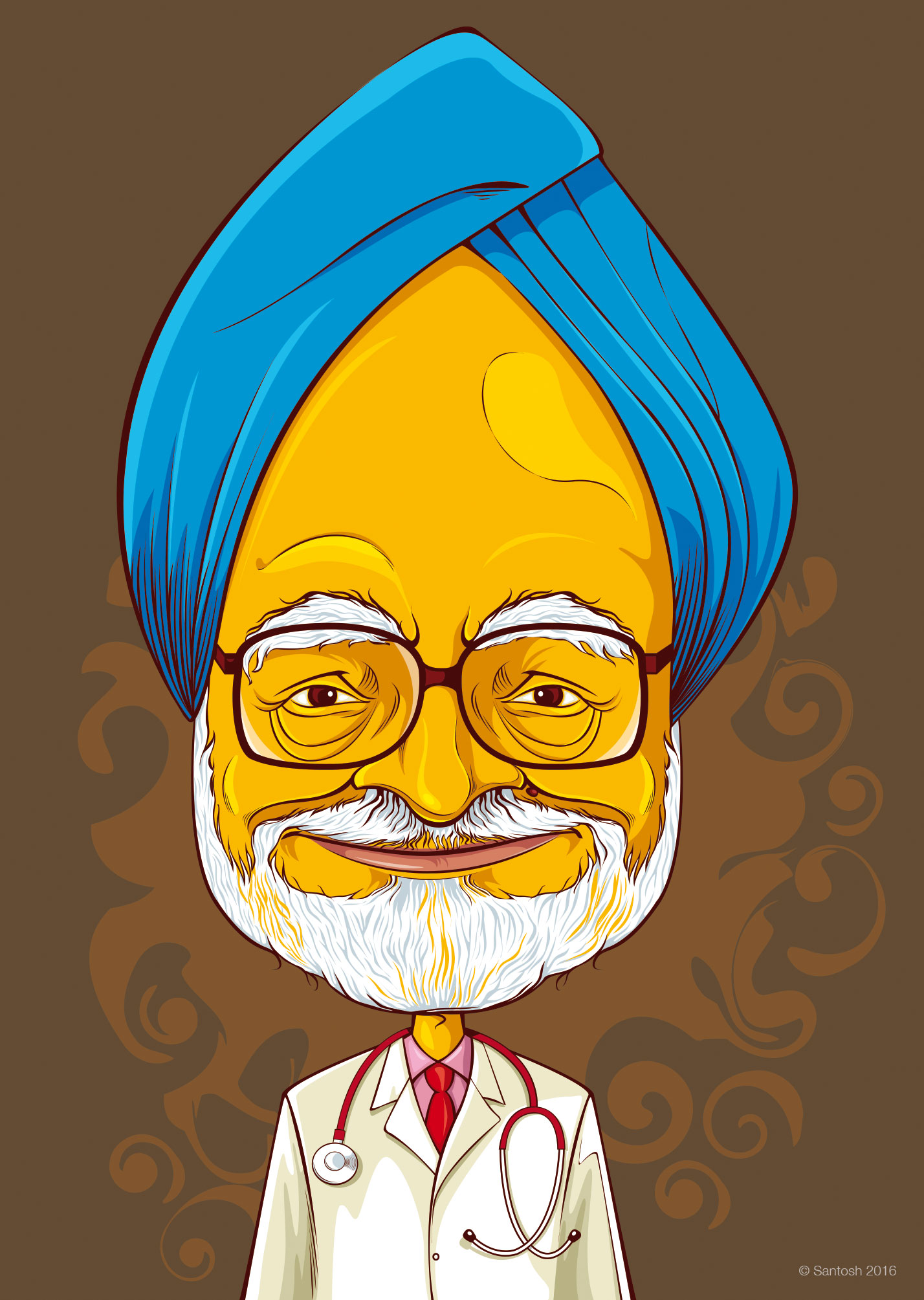 CARICATURE ILLUSTRATION | MANMOHAN SINGH