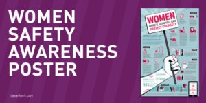 women safety awareness poster